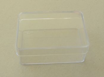 90x65x35mm clear plastic box - each