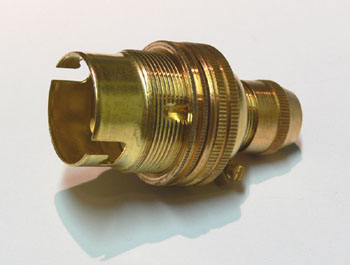 Brass lamp holder - 2 pin